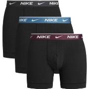 Nike 3P Everyday Essentials Cotton Stretch Boxer Svart/Vinrød bomull M...