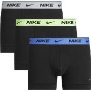 Nike 3P Everyday Essentials Cotton Stretch Trunk Svart/Grønn bomull La...