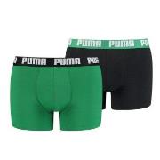 Puma 2P Basic Boxer Svart/Grønn bomull Small Herre