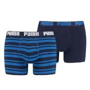 Puma 2P Heritage Stripe Boxer Marine Stripet bomull Large Herre