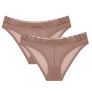 Triumph Truser 2P Tempting Sheer Highleg Tai Beige polyester Small Dam...