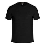 BOSS Rib T Shirt Svart bomull Large Herre