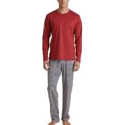 Calida Relax Streamline Long Pyjama Rød Mønster bomull Large Herre