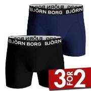 Bjorn Borg Bamboo Cotton Blend Boxer 2P Svart/Blå Medium Herre