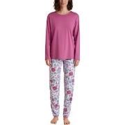 Calida African Dreams Pyjamas Rosa blomstret bomull Small