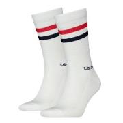 Levis Strømper 2P Regular Cut Stripe Socks Hvit Str 35/38