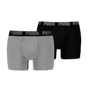 Puma 2P Men Everyday Basic Boxer Svart/Grå bomull Small Herre