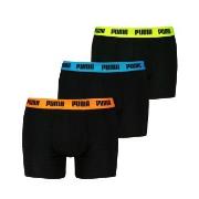 Puma 3P Men Everyday Boxer Svart/Oransje bomull Large Herre