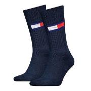 Tommy Men Uni TJ Flag Socks Strømper 2P Marine Str 43/46 Herre