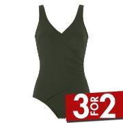 Damella Julia Chlorine Resistant Swimsuit Mørkgrørnn  polyamid 44 Dame