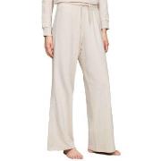 Tommy Hilfiger Established Wide Leg Pants Krem Medium Dame