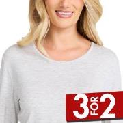 Damella Bamboo Long Sleeve Top Grå Bambus Small Dame