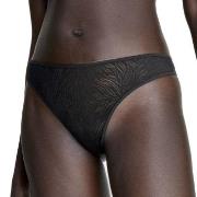 Calvin Klein Truser Sheer Marquisette Lace Thong Svart polyamid Small ...