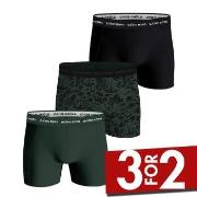 Björn Borg 3P Cotton Stretch Boxer 1565 Svart/Grønn bomull X-Large Her...