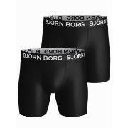 Björn Borg 2P Performance Boxer 1572 Svart polyester Medium Herre