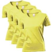 Stedman 4P Classic Women T-shirt Gul bomull XX-Large Dame