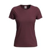 Stedman 4P Classic Women T-shirt Vinrød  bomull Large Dame