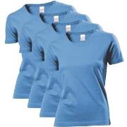 Stedman 4P Classic Women T-shirt Lysblå bomull XX-Large Dame