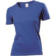 Stedman Classic Women T-shirt Royalblå bomull XX-Large Dame