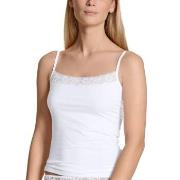 Calida Natural Comfort Lace Spaghetti Top Hvit bomull X-Small Dame