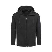 Stedman Hooded Fleece Jacket For Men Svart polyester XX-Large Herre