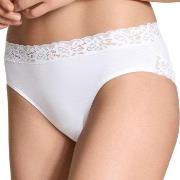 Calida Truser Natural Comfort Lace Brief Hvit bomull Large Dame