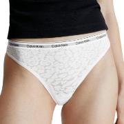 Calvin Klein Truser Lace Thong Hvit polyamid Small Dame