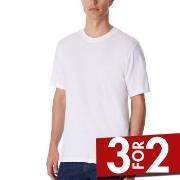 Schiesser 2P Essentials American T-shirts Round Neck Hvit bomull Large...