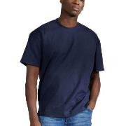 Bread and Boxers Heavy Tee T-Shirt Marine økologisk bomull Small Herre