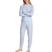 Calida Elegant Dreams Pyjama With Cuff Lysblå modal Small Dame