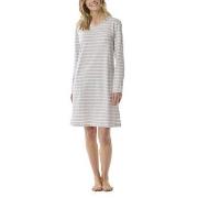 Schiesser Women Longsleeve Nightdress Hvit/Grå bomull 44 Herre