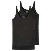 Schiesser 2P 95-5 Organic Tank Top Svart bomull 36 Dame