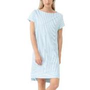 Mey Elva Nightshirt Hvit/Blå bomull 40 Dame