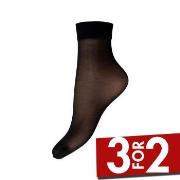 Decoy Strømper 2P Silky Ankle Socks Svart polyamid One Size Dame