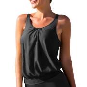 Wiki Loose Tankini Top Svart E/F XL Dame