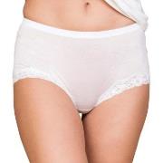 Lady Avenue Truser Silk Jersey Panty With Lace Benhvit silke Small Dam...