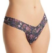 Hanky Panky Truser 3P Printed Low Rise Thong Svart blomstre nylon One ...