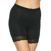 Lady Avenue Bamboo Short Leggings With Lace Svart Bambus Medium Dame