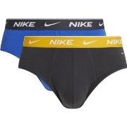 Nike 6P Everyday Cotton Stretch Brief Grå/Gul bomull Small Herre