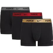 Nike 9P Everyday Essentials Cotton Stretch Trunk D1 Svart/Gull bomull ...