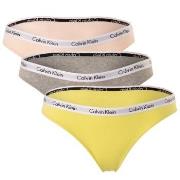 Calvin Klein Truser 6P Carousel Bikinis Rosa/Gul bomull Medium Dame