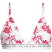 Calvin Klein BH 2P CK One Cotton Triangle Bra Rosa blomstret Small Dam...