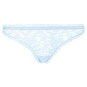 Calvin Klein Truser 2P CK One Lace Thong Lysblå nylon Large Dame