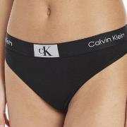 Calvin Klein Truser 2P CK96 Cotton Thong Svart bomull X-Small Dame