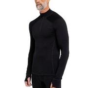 Dovre Wool Zip Single Jersey Svart ull Medium Herre