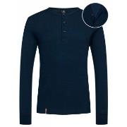 Dovre Organic Cotton Grand Dad Rib Shirt Marine økologisk bomull Small...