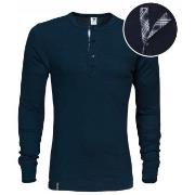 Dovre Organic Cotton Grand Dad Rib Shirt Marine økologisk bomull Large...