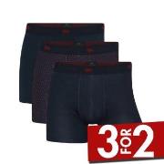 Dovre 3P Recycled Polyester Boxers Marine/Rød polyester X-Large Herre