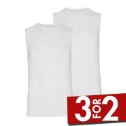 Jockey 2P Microfiber Athletic Shirt Hvit polyamid Medium Herre