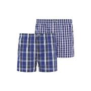 Jockey 2P Woven Boxer Shorts Marine Rutete bomull XX-Large Herre